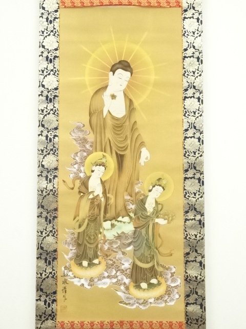 (75*Z340)*絵画 日本画掛軸 仏画 骨董 茶道具掛軸 75*Z340)*絵画 日本画掛軸 仏画 骨董 茶道具掛軸 75*Z340)*